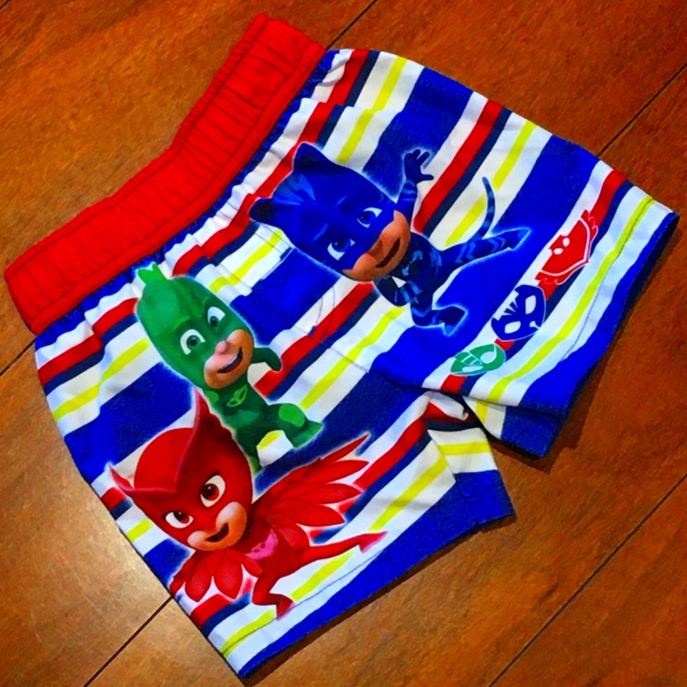 PJ Masks Swim Trunks Size 2T Red White Blue Yellow